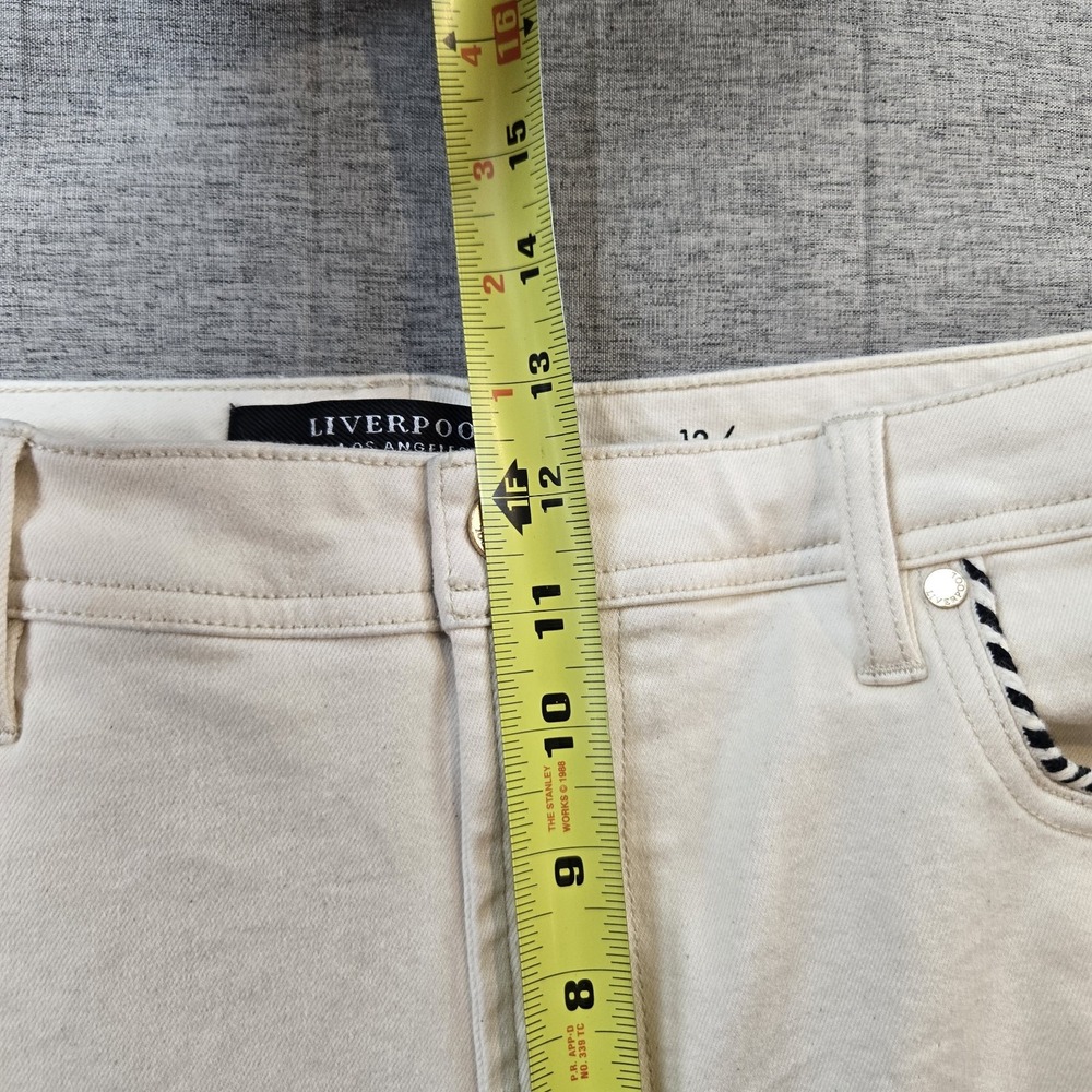 Liverpool Women's Jeans High Rise Crop Flare Color Seaside Dunes 32" X 25.5" 12 - Picture 9 of 11